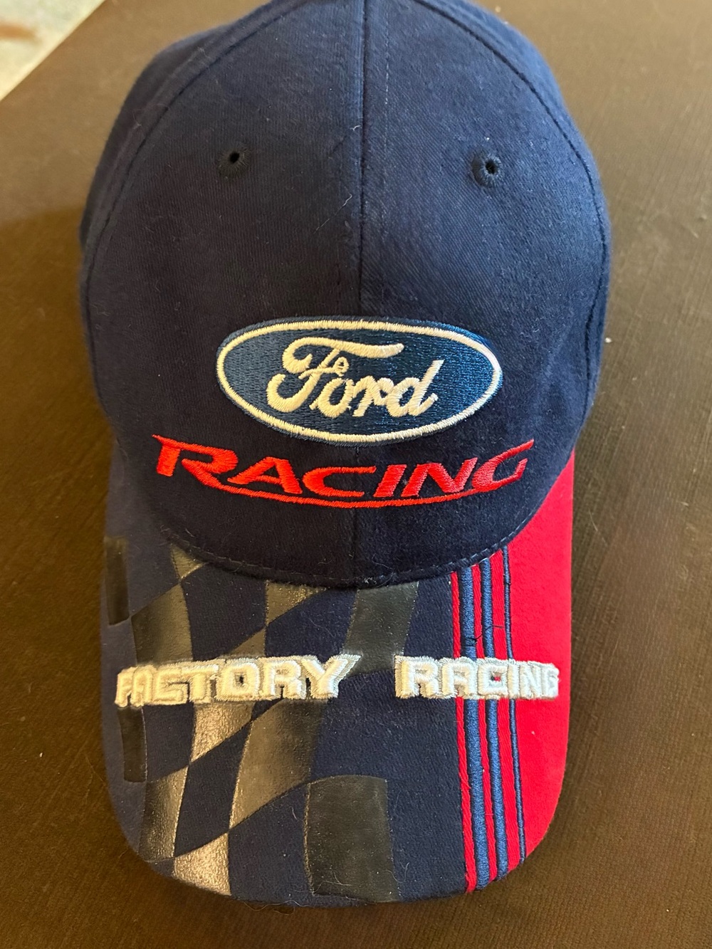 Vintage 90s Y2K Ford Factory Racing Cap NASCAR Dad Hat Embroidered Adjustable OS